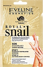 Düfte, Parfümerie und Kosmetik Regenerierende Peelingmaske für die Hände mit Moringa-Öl und Säurekomplex - Eveline Cosmetics Royal Snail Sos Regenerating Hand Treatment 