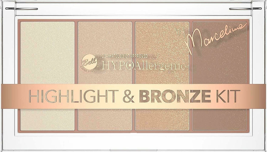 Highlighter- und Bronzer-Palette - Bell HYPOAllergenic Highlight & Bronze Kit by Marcelina — Bild N1