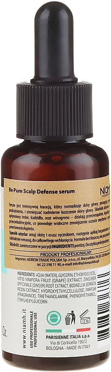 Schützendes Haarserum mit Ingwer- und Traubenextrakt - Niamh Hairconcept Be Pure Scalp Defence Serum — Bild N2