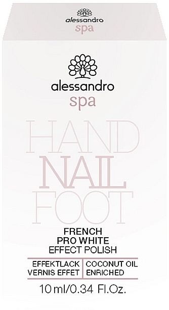 Nagellack für French-Maniküre - Alessandro International Spa Pro White French Effect Polish  — Bild N2