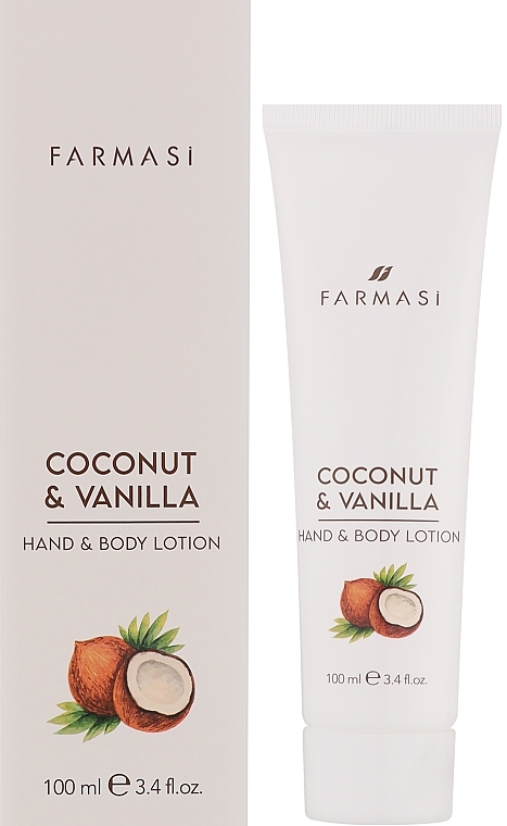 Hand und Körperlotion mit Kokosnuss und Vanille - Farmasi Coconut & Vanilla Hand And Body Lotion  — Bild N2