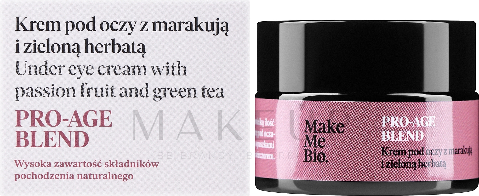 Augencreme mit Obst und grünem Tee - Make Me BIO — Bild 15 ml