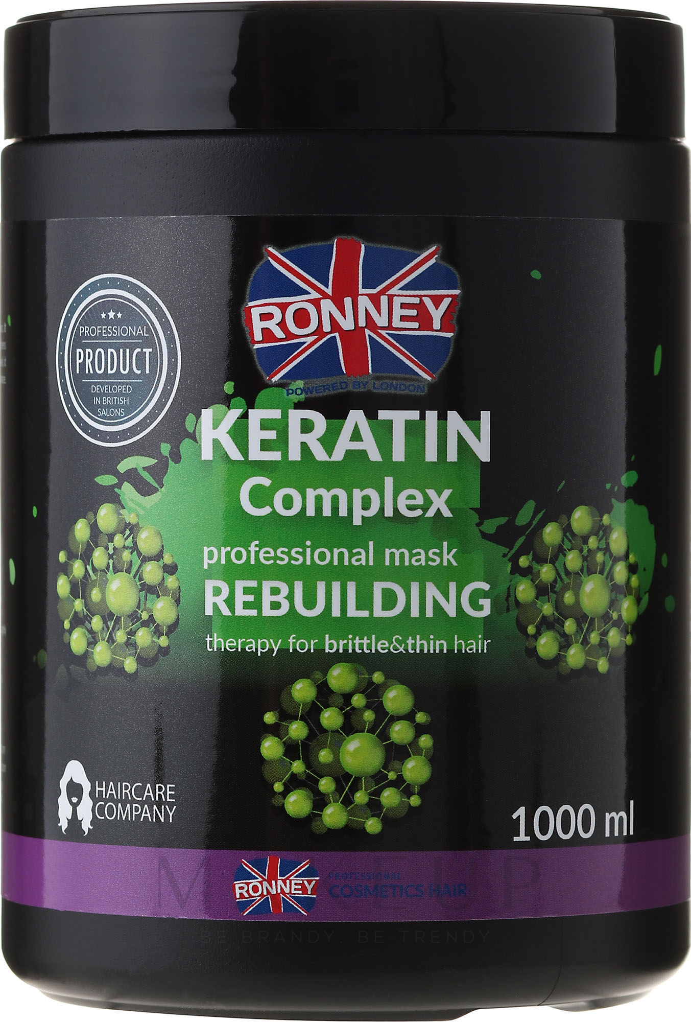 Regenerierende Haarmaske mit Keratin - Ronney Keratin Complex Rebuilding Therapy Mask — Bild 1000 ml