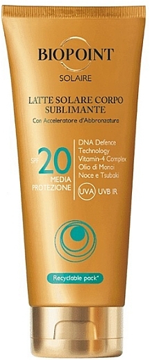 Sonnenschutz-Körpermilch SPF20 - Biopoint Solaire Latte Solare Corpo Sublimante SPF 20 — Bild N1