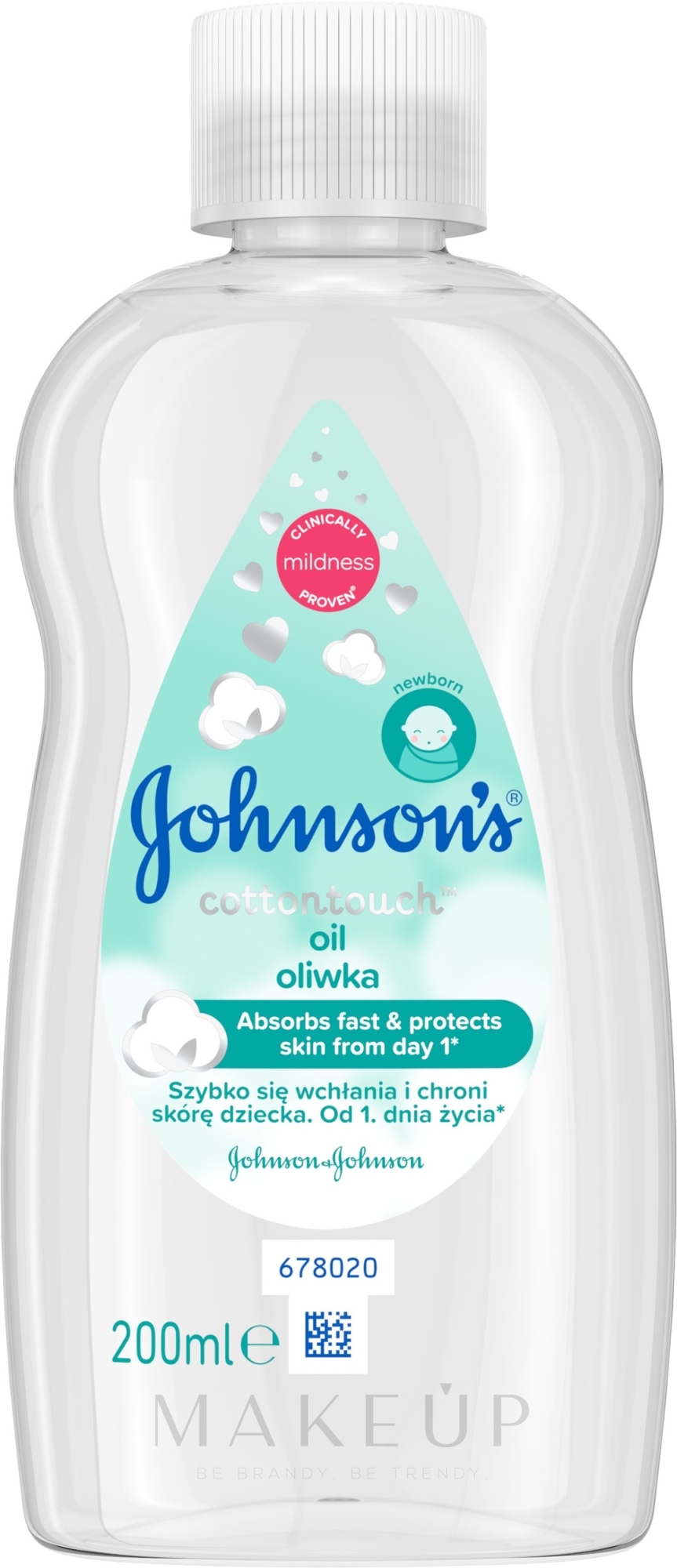 Sanftes Körperöl für Babys und Kinder - Johnson’s Baby Cotton Touch Oil — Bild 200 ml