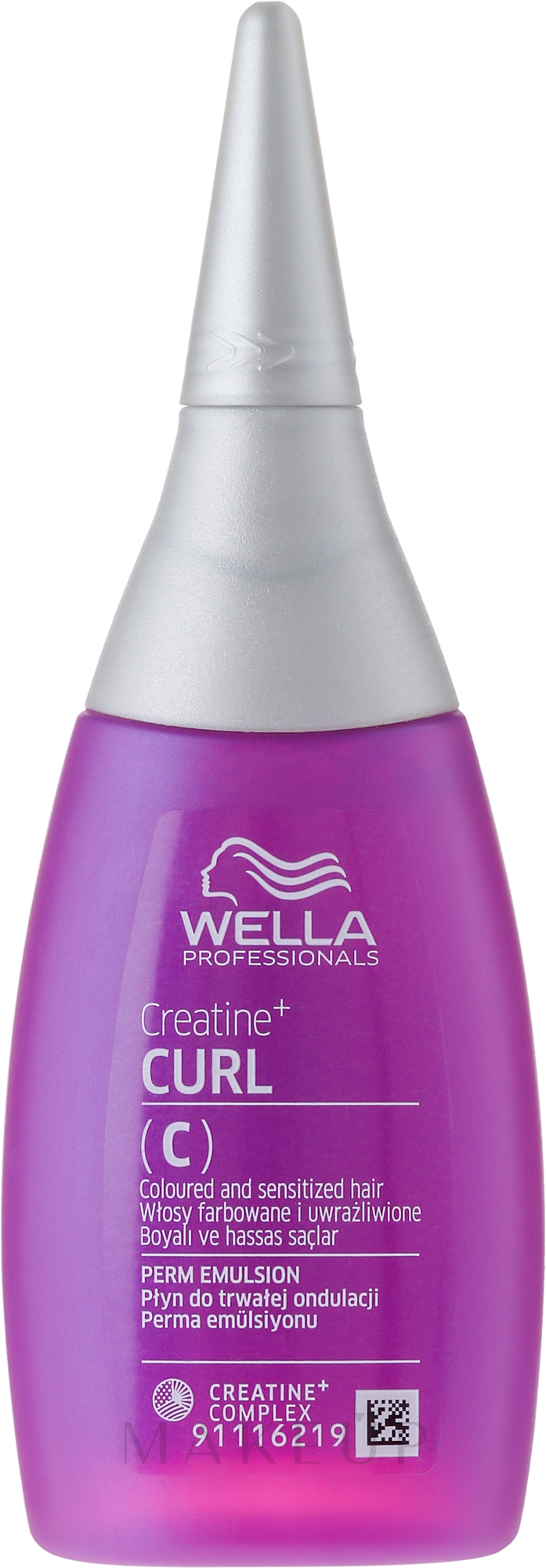 Haaremulsion zum dauerhaften Wellen für gefärbtes und empfindliches Haar - Wella Professional Creatine+Curl(C) — Bild 75 ml