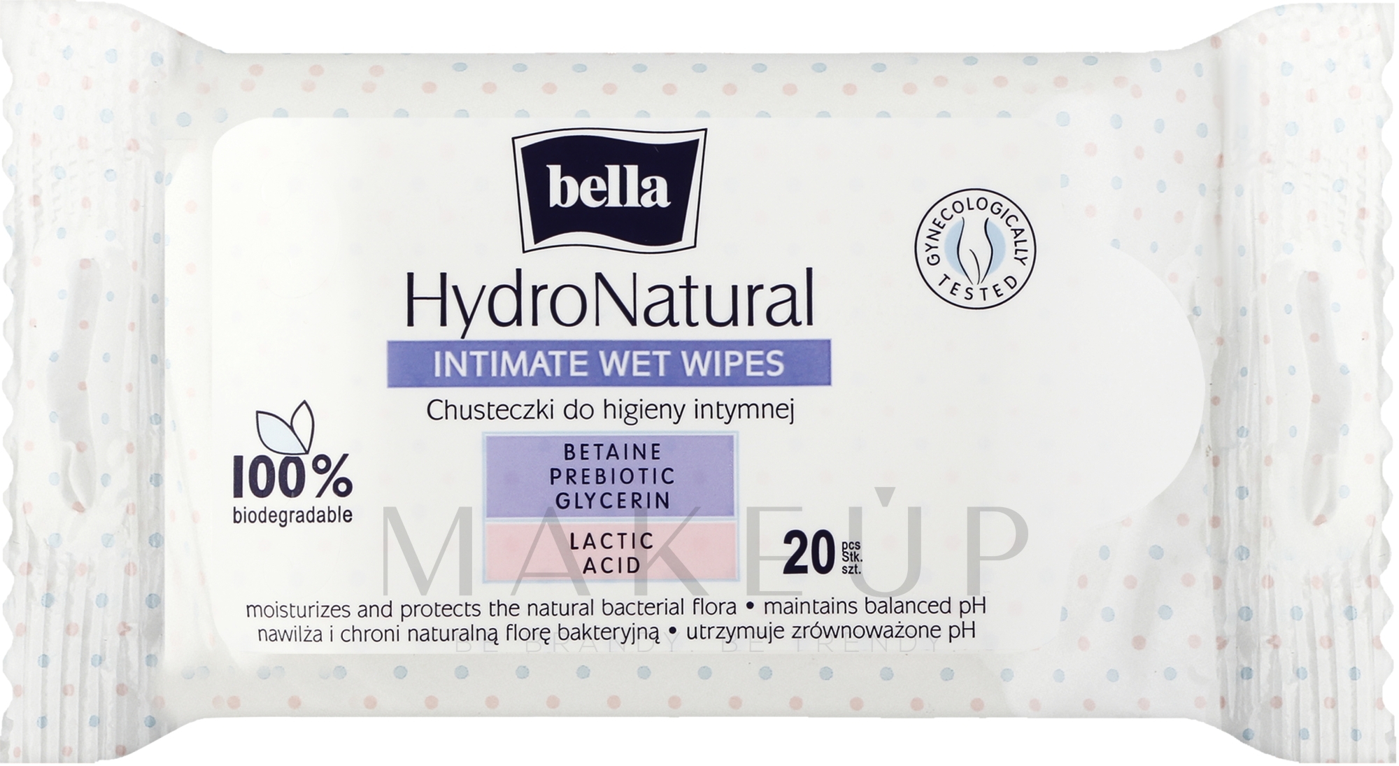 Feuchttücher für die Intimhygiene 20 St. - Bella Hydro Natural Wet Wipes — Bild 20 St.