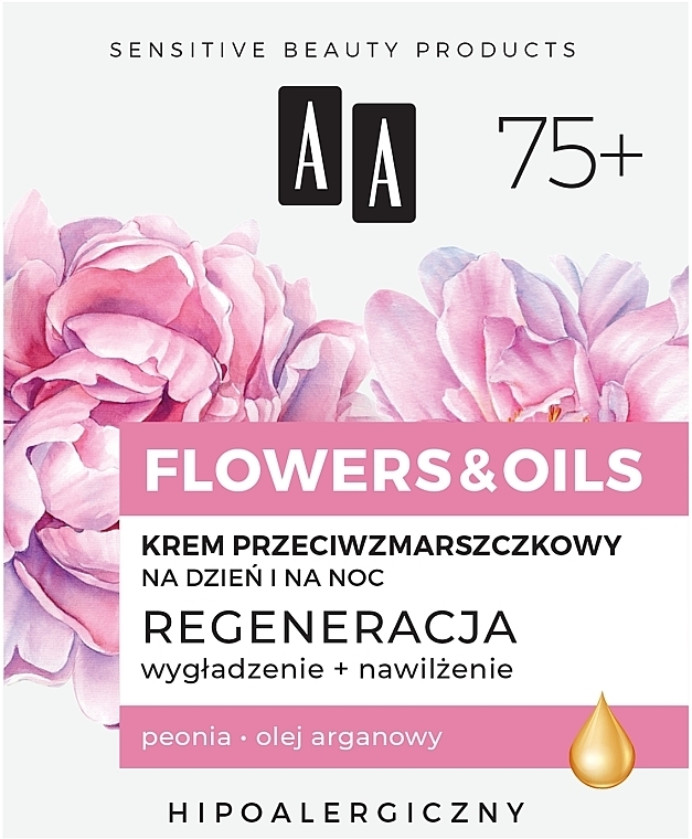 Anti-Falten Tages- und Nachtcreme 75+ - AA Flowers & Oils Night And Day Anti-Wrinkle Cream — Bild N2