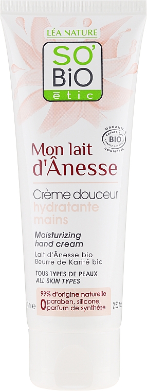 Feuchtigkeitsspendende Handcreme - So'Bio Etic Mon Lait d'Anesse Moisturizing Hand Cream — Bild N1