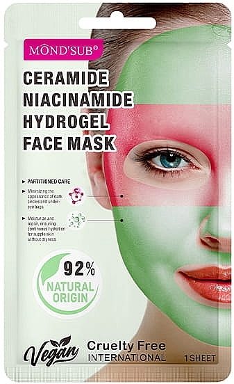 Tuchmaske - Mond'Sub Ceramide Niaciamide Hydrogel Face Mask  — Bild N1