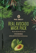 Tuchmaske für das Gesicht mit Avocado - Pax Moly Real Avocado Mask Pack  — Bild N1