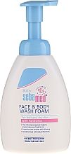Düfte, Parfümerie und Kosmetik Reinigungsschaum für Körper und Gesicht für die delikate Babyhaut - Sebamed Face & Body Wash Foam