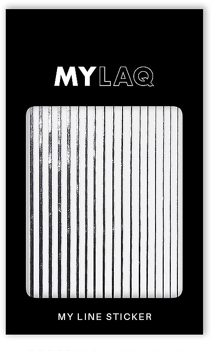 Nagelsticker silber - MylaQ My Silver Line Sticker — Bild N1