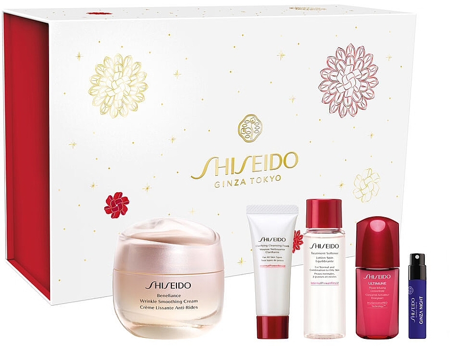 Set, 5 Produkte - Shiseido Benefiance Wrinkle Correcting Ritual & Ginza Night Eau de Parfum Intense — Bild N1