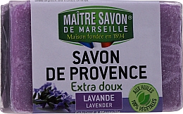 Düfte, Parfümerie und Kosmetik Feste Seife mit Lavendelöl - Maitre Savon De Marseille Savon De Provence Lavender Soap Bar