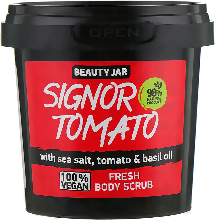 Erfrischendes Körperpeeling mit Meersalz, Tomate und Basilikumöl - Beauty Jar Fresh Body Scrub — Foto N2