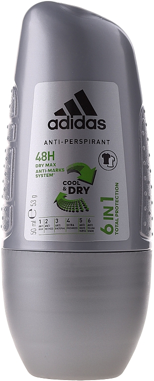 Deo Roll-on Antitranspirant - Adidas Action3 Cool&Dry/M 6in1
