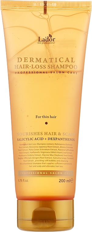 Kräftigendes Shampoo für feines Haar - La'dor Dermatical Hair-Loss Shampoo For Thin Hair — Bild N1