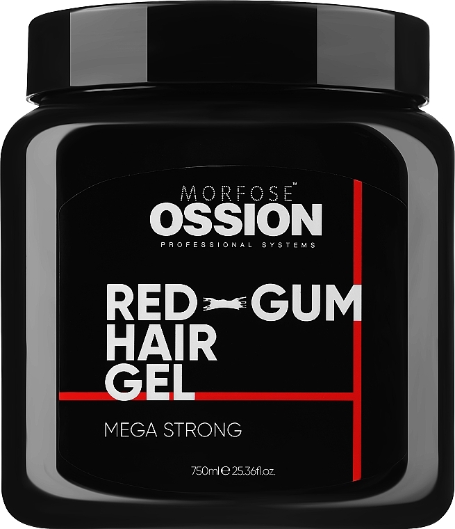 Haarstyling-Gel - Morfose Ossion Premium Barber Line Red-Gum Hair Gel Mega Strong — Bild N1