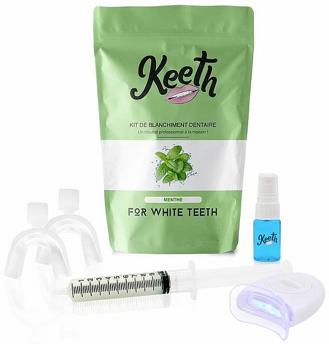 Aufhellendes Zahnpflegeset mit Minzgeschmack - Keeth Mint Teeth Whitening Kit