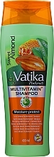 Feuchtigkeitsshampoo für trockenes, widerspenstiges Haar mit Süßmandelöl - Dabur Vatika Sweet Almond Shampoo — Bild N3