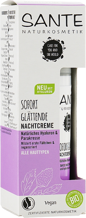 Botox Anti-Falten-Nachtcreme mit Hyaluronsäure und Akmella - Sante Instant Smooth Night Cream — Bild N2