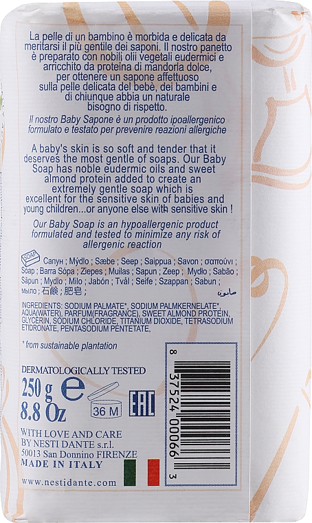 Naturseife Carolina ed Edoardo für Babys - Nesti Dante Vegetable Soap Baby Carolina ed Edoardo — Bild N2