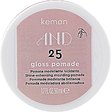 Haarpomade mit Glanzeffekt - Kemon And Gloss Pomade 25 — Bild N1