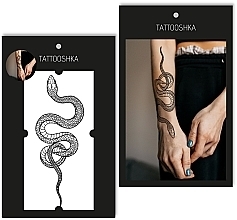 Düfte, Parfümerie und Kosmetik Temporäre Tattoo Schlange 20 cm - Tattooshka