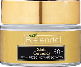 Düfte, Parfümerie und Kosmetik Regenerierende Anti-Falten Lifting-Gesichtscreme mit Ceramiden, 24K Gold und Omega 3-6-9-Fettsäuren für reife und empfindliche Haut 50+ - Bielenda Golden Ceramides