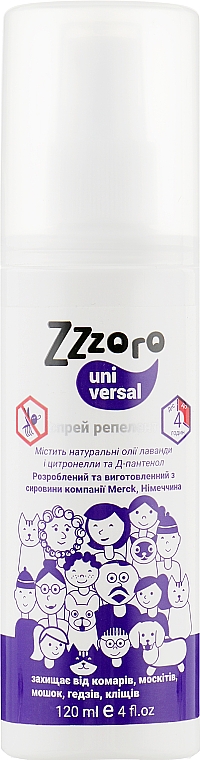 Mücken- und Zeckenspray - Zzzoro Universal — Bild N1