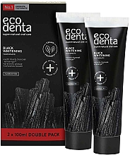 Düfte, Parfümerie und Kosmetik Schwarze aufhellende fluoridfreie Zahnpasta - Ecodenta Black Whitening Toothpaste Set