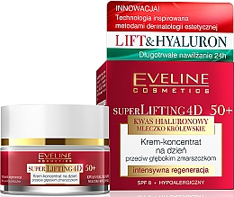 Düfte, Parfümerie und Kosmetik Intensiv regenerierendes Anti-Falten Creme-Konzentrat für den Tag mit Hyaluronsäure - Eveline Cosmetics Super Lifting 4D
