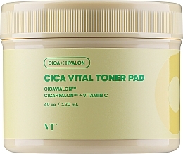 Aufhellende Toner-Pads für das Gesicht - VT Cosmetics Cica Vital Toner Pad  — Bild N1