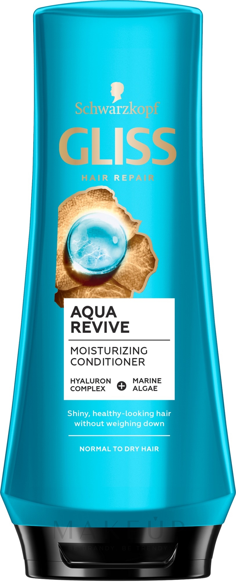 Conditioner für normales bis trockenes Haar mit Hyaluronkomplex und Meeresalgen - Gliss Aqua Revive Moisturizing Conditioner — Bild 200 ml