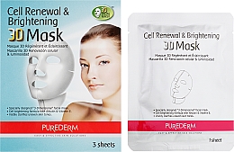 Düfte, Parfümerie und Kosmetik 3D-Gesichtsmasken 3 St. - Purederm Cell Renewal & Brightening 3D Mask