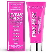 Rosa-Gesichtsmaske mit Aktivkohle - Biovene Pink Mask Glowing Complexion Peel-Off Treatment — Bild N1