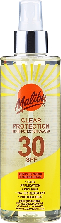 Wasserfeste Bräunungslotion SPF 30 - Malibu Clear Protection Spray SPF30 — Bild N3
