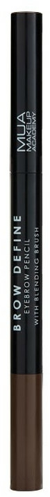 Augenbrauenstift - MUA Brow Define Eyebrow Pencil With Blending Brush — Bild Dark Brown