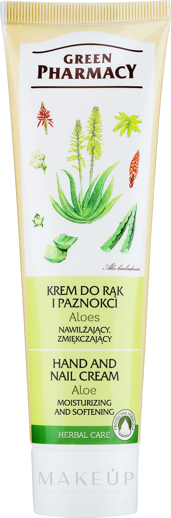 Feuchtigkeitsspendende Hand- und Nagelcreme mit Aloe - Green Pharmacy — Bild 100 ml