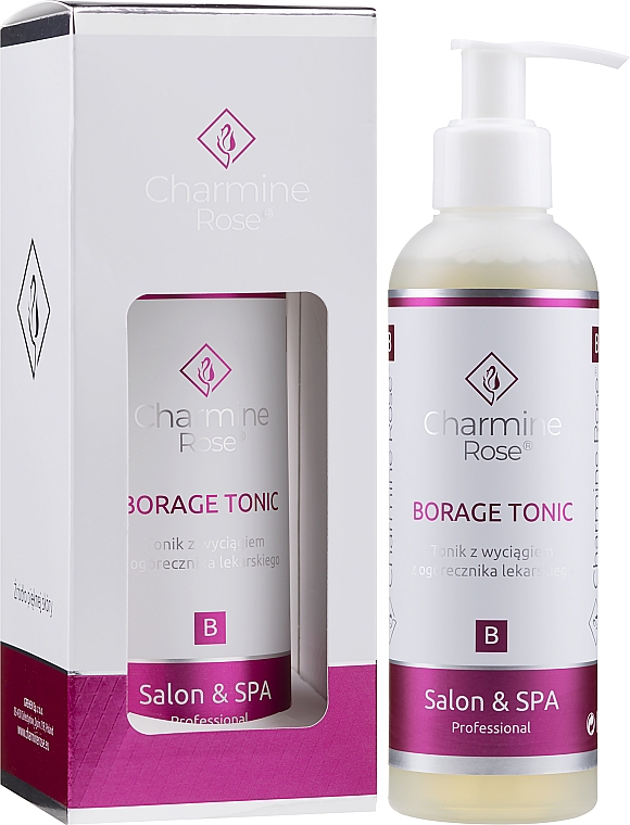 Beruhigendes Gesichtstonikum mit Borretsch-Extrakt, Aloe und Teebaumöl - Charmine Rose Salon & SPA Professional Borage Tonic — Bild N2