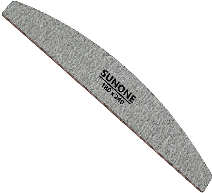 Nagelfeile 180/240 Halbmond grau 10 St. - Sunone Nail File Zebra — Bild N2