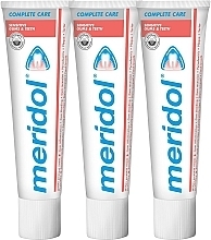Düfte, Parfümerie und Kosmetik Set - Meridol Complete Care Sensitiv (toothpaste/3x75ml)