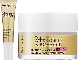 Set - Perfecta 24K Gold & Rose Oil 80+ (Gesichtscreme 50 ml + Augencreme 15 ml) — Bild N2