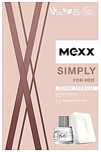Düfte, Parfümerie und Kosmetik Mexx Simply For Her Eau De Toilette - Duftset (Eau de Toilette 20ml + Seife 75g) 