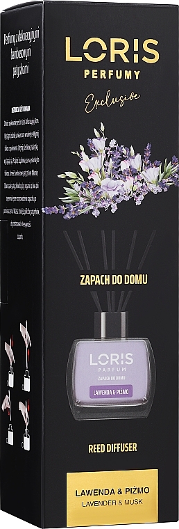 Raumerfrischer Lavendel und Moschus - Loris Parfum Reed Diffuser Lavender & Musk — Bild N1