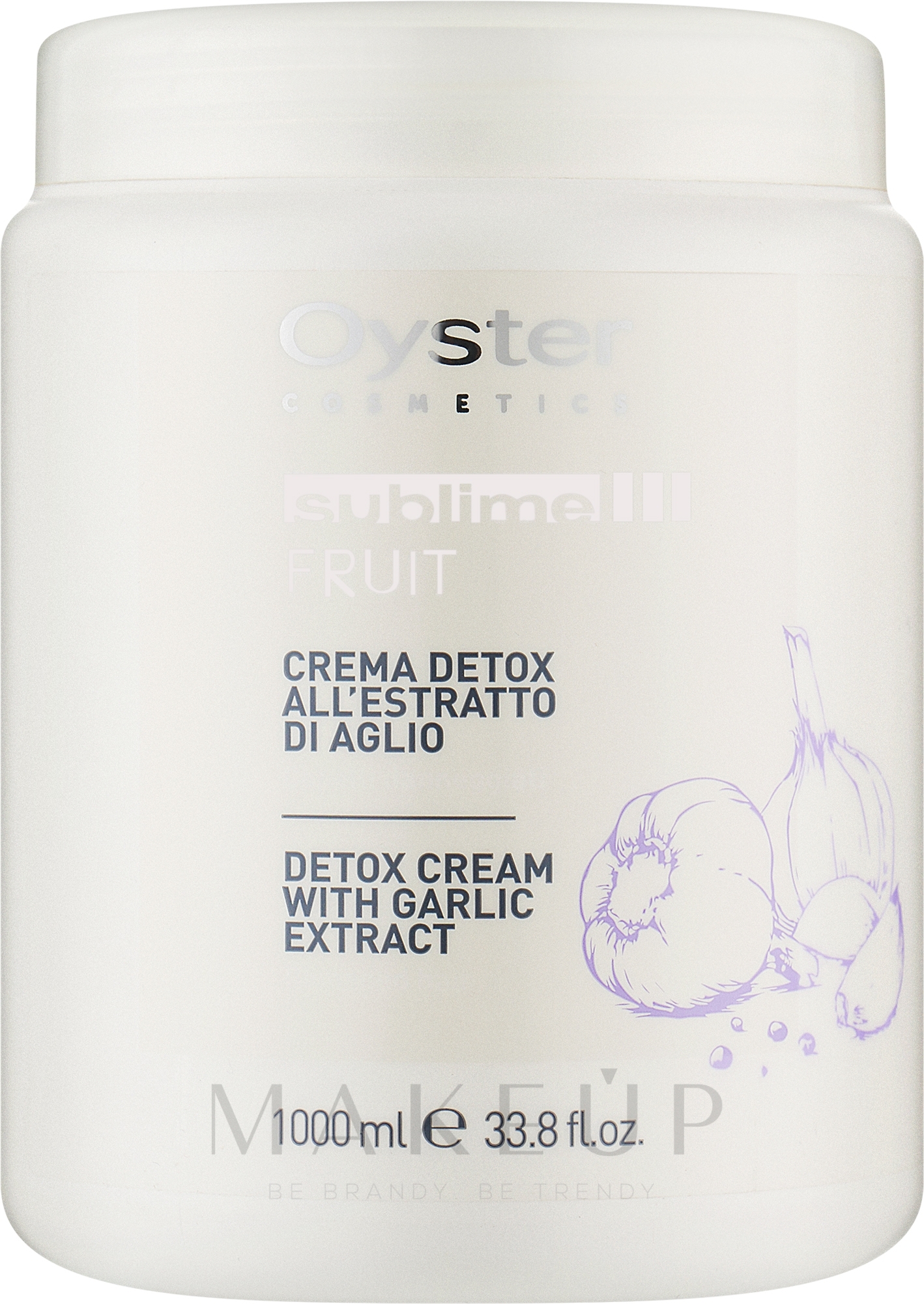 Knoblauch-Entgiftungsmaske für geschädigtes Haar - Oyster Cosmetics Sublime Fruit Detox Cream With Garlic Extract — Bild 1000 ml