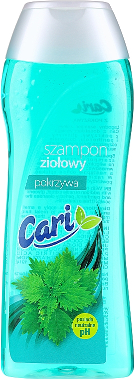 Shampoo für fettiges und schwaches Haar mit Brennnessel - Cari Shampoo — Bild N1