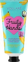 Feuchtigkeitsspendende und beruhigende Handcreme mit Bananenextrakt und Aloe Vera - Vollare Vegan Fruity Hands Hand Cream — Bild N1