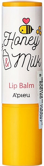 Pflegender Lippenbalsam mit Milchextrakt und Honig - A'pieu Honey & Milk Lip Balm — Bild N1